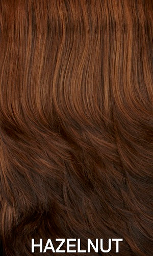 HAZELNUT dark brown w strawberry highlights